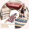 12 Pegs Chunky Knitting Blanket Loom Adjustable 2 Boards Wooden Knitting Loom Kit Detachable Easy Assembly Hand Knitting Tool