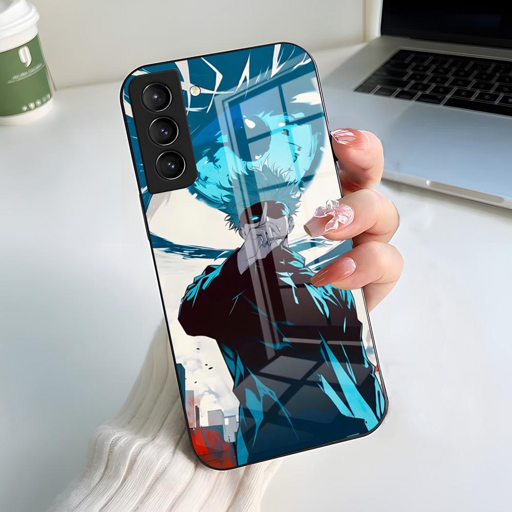 Чехол для телефона J-Jujutsu K-Kaisen G-Gojo для Samsung A56 A36 A26 A16 A15 A25 A35 A55 A14 A34 A24 A54 Стеклянный чехол