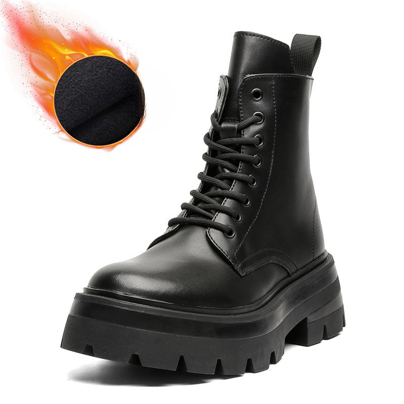 Ботинки Martin мужские на толстой подошве с высоким голенищем, кожаные туфли с высоким голенищем, короткие ботинки в британском стиле 3318-R