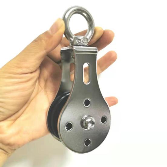 Double Pulley Removable 360-degree Rotation Waterproof 300KG Bearing Lifting Rope Pulley for Sport