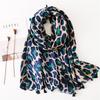 Autumn Winter Leopard Dot Tassel Viscose Shawl Scarf Women Print Neckerchief Snood Luxury Brand Foulards Muslim Hijab Sjaal