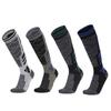 Men's Ski Socks for Outdoor Sports, Thick and Comfortable, with Towel Bottoms, Long Tube, Merino Wool, Sweat-Absorbent, Warm, for Single and Double
