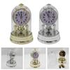 European Retro Style Table Clock Antique Round Quiet Alarm Clock Desk Clock for Bedroom Living Room Home Decorations
