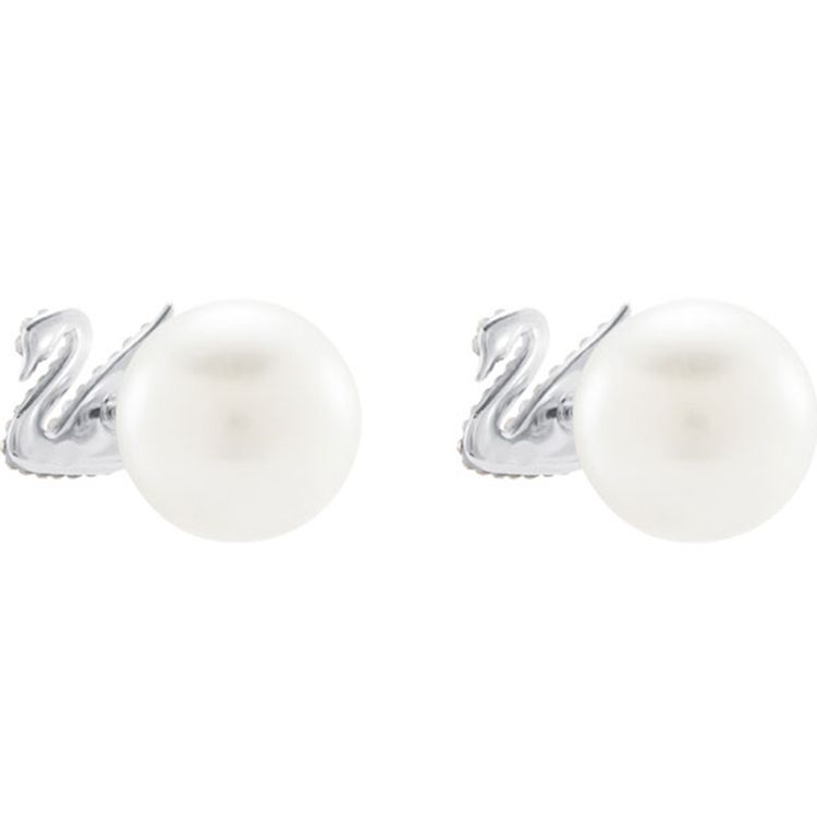 Swarovski Swan Series Pink Gradient Swan Earring Set Necklace Women jewelry 5215037+5215034
