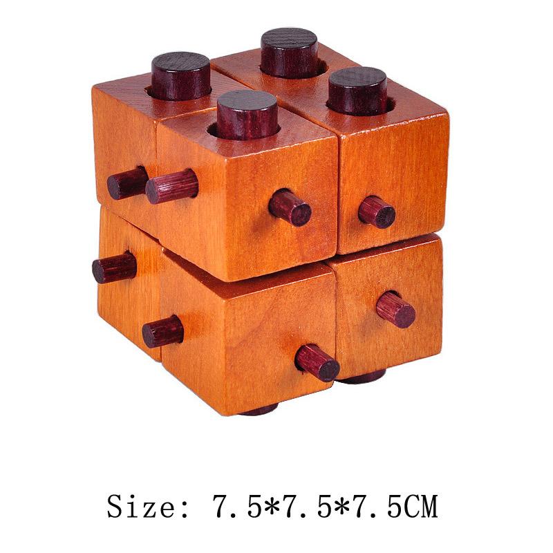 Деревянный замок Kong Ming Lu Ban Lock IQ головоломка Inteligencia Rompecabezas 3D De Madera Монтессори развивающие игрушки