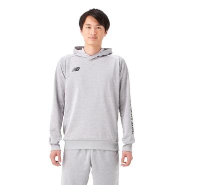 Худи New Balance Team Sweat GR L мужское (AMT45235) (Серый)