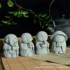 Aquariums Jizo Monk Landscape Hideouts Statue Plastic Aquariums Decorations Art Crafts Habitat Ornaments