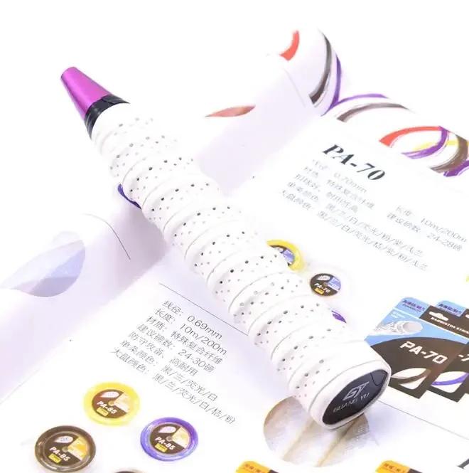 10 шт. дышащие 0,75 мм напульсники для теннисной ракетки, противоскользящая перфорированная впитывающая лента для ручек, накладки для бадминтона