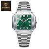 BINBOND Brand Luxury Classic Square Sport Man Wristwatch Waterproof Luminous Quartz Male Watches Stainless Steel Men Watch Reloj