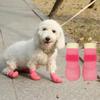 4 шт./компл. дышащие водонепроницаемые носки для собак с мягкой подошвой для ножек домашних животных для прогулок на открытом воздухе