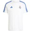 adidas Футболка Real Madrid DNA Regular Fit с круглым вырезом, короткий рукав, хлопок, мужская, белая, уличный стиль, Топы IT3814