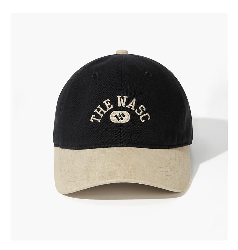 Color Matching Soft Top Baseball Cap Children Fashion Trend Letter Embroidery Blue Leisure Outdoor Cap Sun Hat