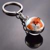 1Pc Animal Keychain Tiger Wolf Fox Lion Double Side Glass Ball Key Chain Horse Key Ring Pendant Keyring
