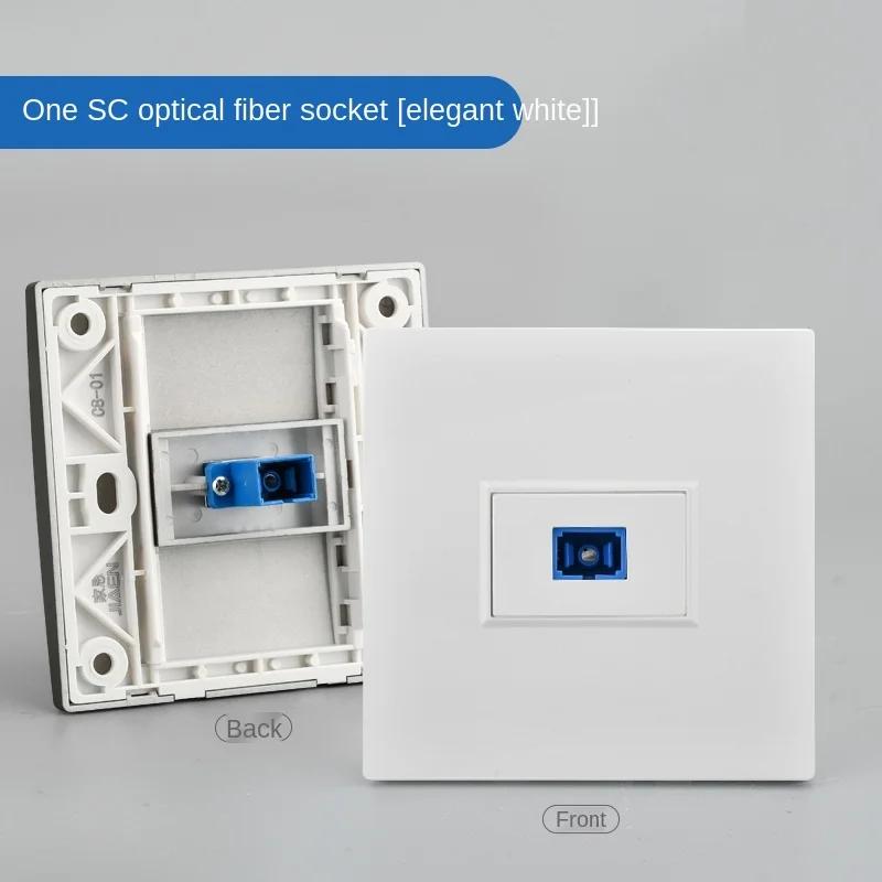 Depoguye Настенная панель с одним портом оптоволоконной информационной розетки, настенная панель оптоволоконных разъемов SC с оптоволоконным кабелем