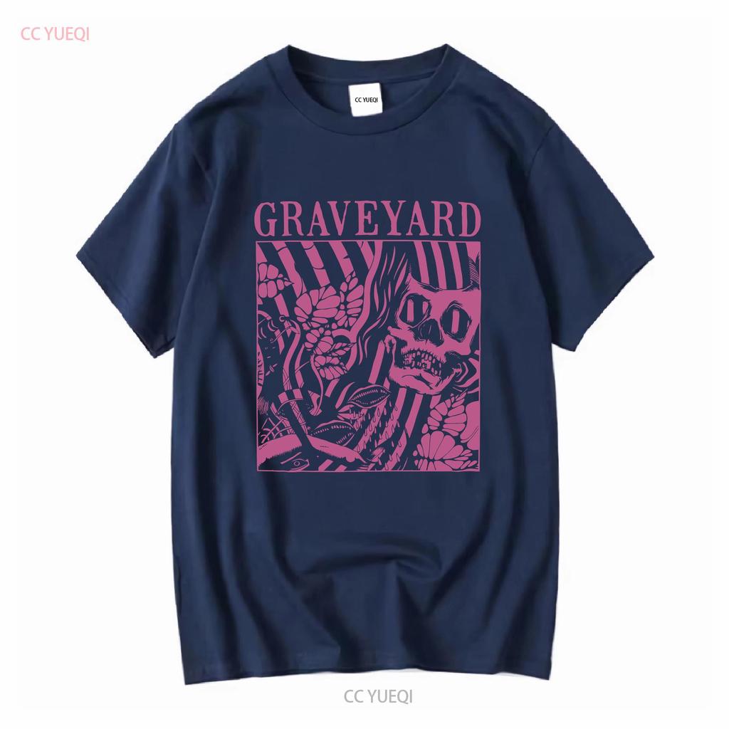 Мужская футболка Graveyard Goliath XX-Large Черная винтажная стираная Топ для повседневной носки с принтом Стильная мода Растягивающаяся