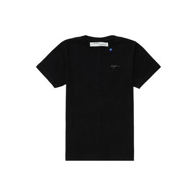 FW19 Футболка с коротким рукавом с логотипом Arrow, мужские топы, черный OMAA027E191850011091