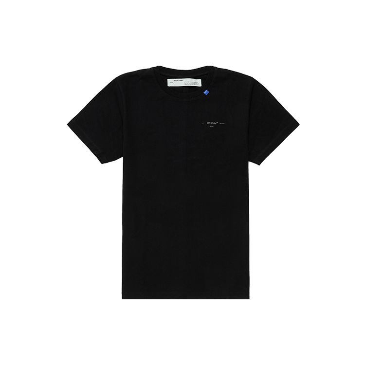 Off-White FW19 Футболка с коротким рукавом с логотипом Arrow, мужские топы, черный OMAA027E191850011091