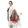 Virgin Mary Shawl Scarf Soft Cashmere Warm Wrap Tassel Scarves Winter Lightweight Blanket Versatile Religious Accessory