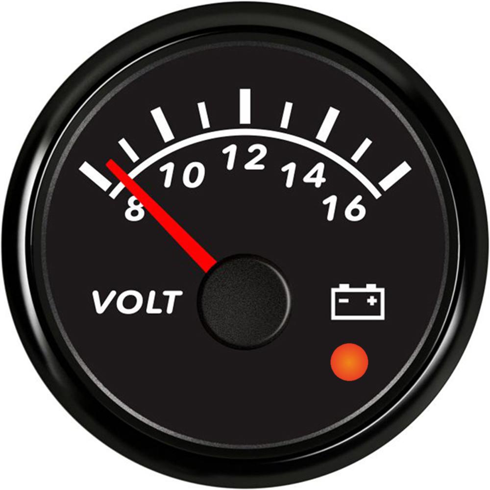 ELING Car Boat Yacht Truck Universal 52mm Voltmeter 8-16V 16-32V 9-32V Volt Gauge with 8 Colors Backlight and Alarm