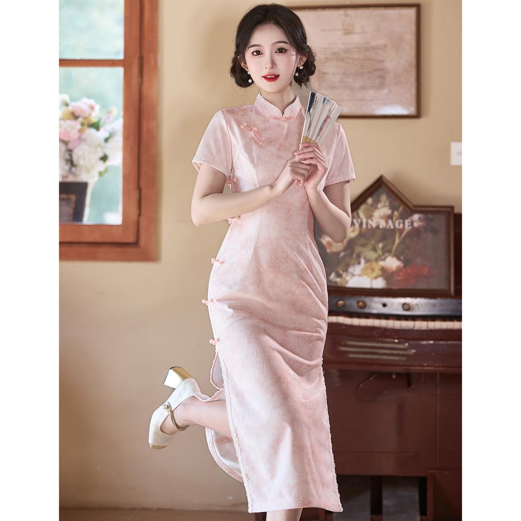 Blue cheongsam 1011 new women's summer thin new Chinese style improved young girl high sense daily