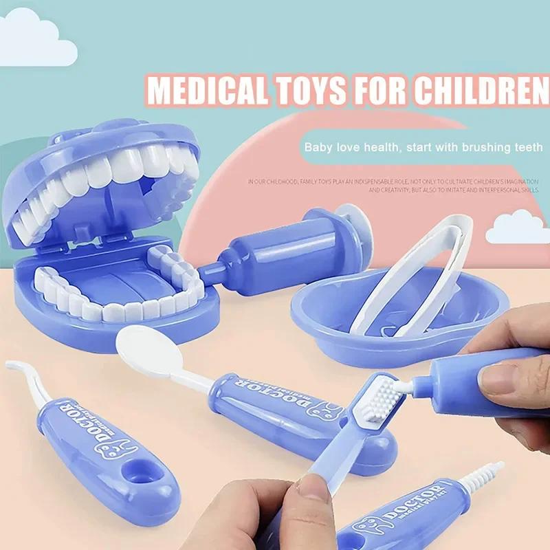Non-Toxic Children Montessori Toys Parent-Child Interaction For Children Dentist Check Teeth Model Doctors Role Play Baby Montessori Toys