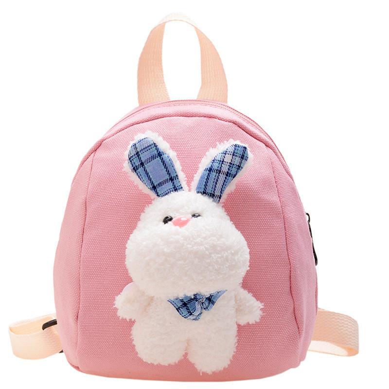 Pattern Rabbit Plush Childrens Backpack Outdoor Cartoon Mini Bag Storage