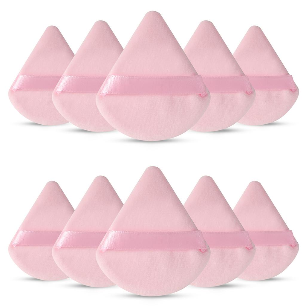 10 Pieces Powder Puffs Triangle Cosmetic Powder Puff Reusable Powder Sponge Makeup Foundation Sponge For Face Powder Makeup Tool