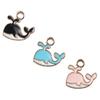 50pcs Alloy Enamel Fish Charms Pendants Whale Fish Ocean Sea Aninal Charms  DIY Accessories