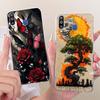 For Samsung A40S Case Transparent Cute Cat Fashion Butterfly Funny Painted Casing For Samsung Galaxy A40S Cover SM-A3050