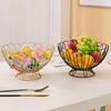 Simple Modern Iron Fruit Basket - Creative Home Fruit Container Bowl Snacks Bread Storage Drain Basket & Table Display Tray