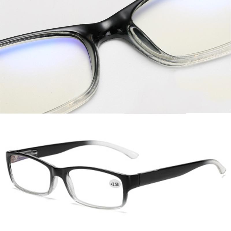 Очки для чтения Прямоугольные Дальнозоркие Полноразмерные Анти-синий свет Газетные Анти-УФ 1 шт родители пожилые Унисекс бусины