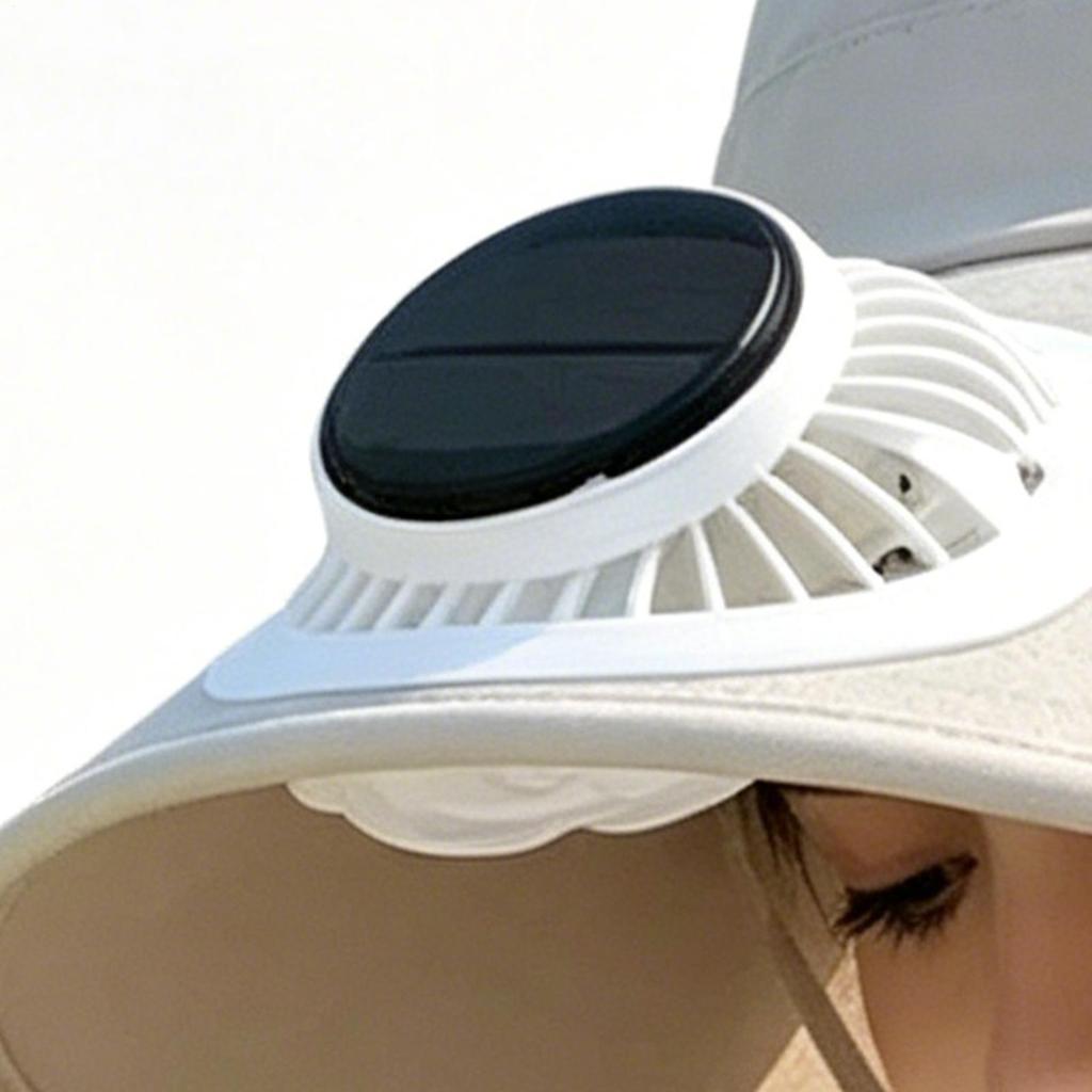 Solar-powered fan hat Women's shawl-style sun hat Wide Brim Neck Flap UV Protection Breathable Solar Cooling Sun Protection Caps
