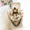 For Huawei Y9 2019 Case Cover Luxury A-Z Letters Fashion Crown 2D Painted Silicone Casing For Huawei JKM-LX1 JKM-LX2 JKM-LX3