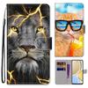 Модный расписной узорный чехол-книжка с ремешком для iPhone Samsung Huawei Honor Xiaomi Redmi OPPO Realme Moto Asus