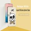 Милый череп с мультяшным рисунком для Xiaomi 6X CC9 E A3 Lite A2 Mix 3 4 Poco X3 NFC X2 M2 C3 M3 Pro F3 GT, жидкий силиконовый чехол для телефона