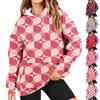 Women's Fashion Daily Versatile Casual V-Neck Long Sleeve Printed Top