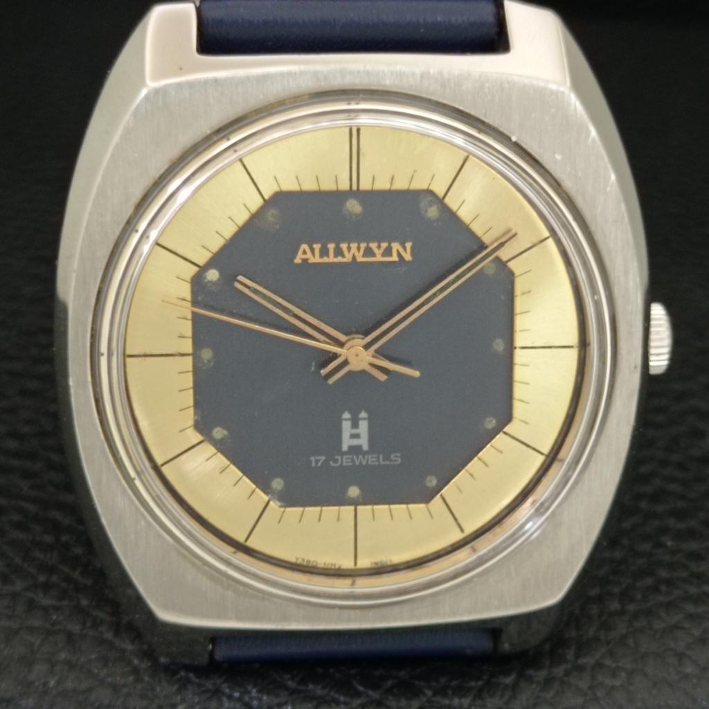 ALLWYN 6300A МЕХАНИЧЕСКИЕ С ПОДЗАВОДОМ ВИНТАЖНЫЕ ИНДИЯ МУЖСКИЕ ОРИГИНАЛЬНЫЙ ЦИФЕРБЛАТ ЧАСЫ a706049-1