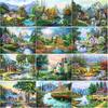 New 5D DIY Diamond Painting Spring Landscape Diamond Embroidery Cross Stitch Full Round Drill Home Decor Manual Art Gift