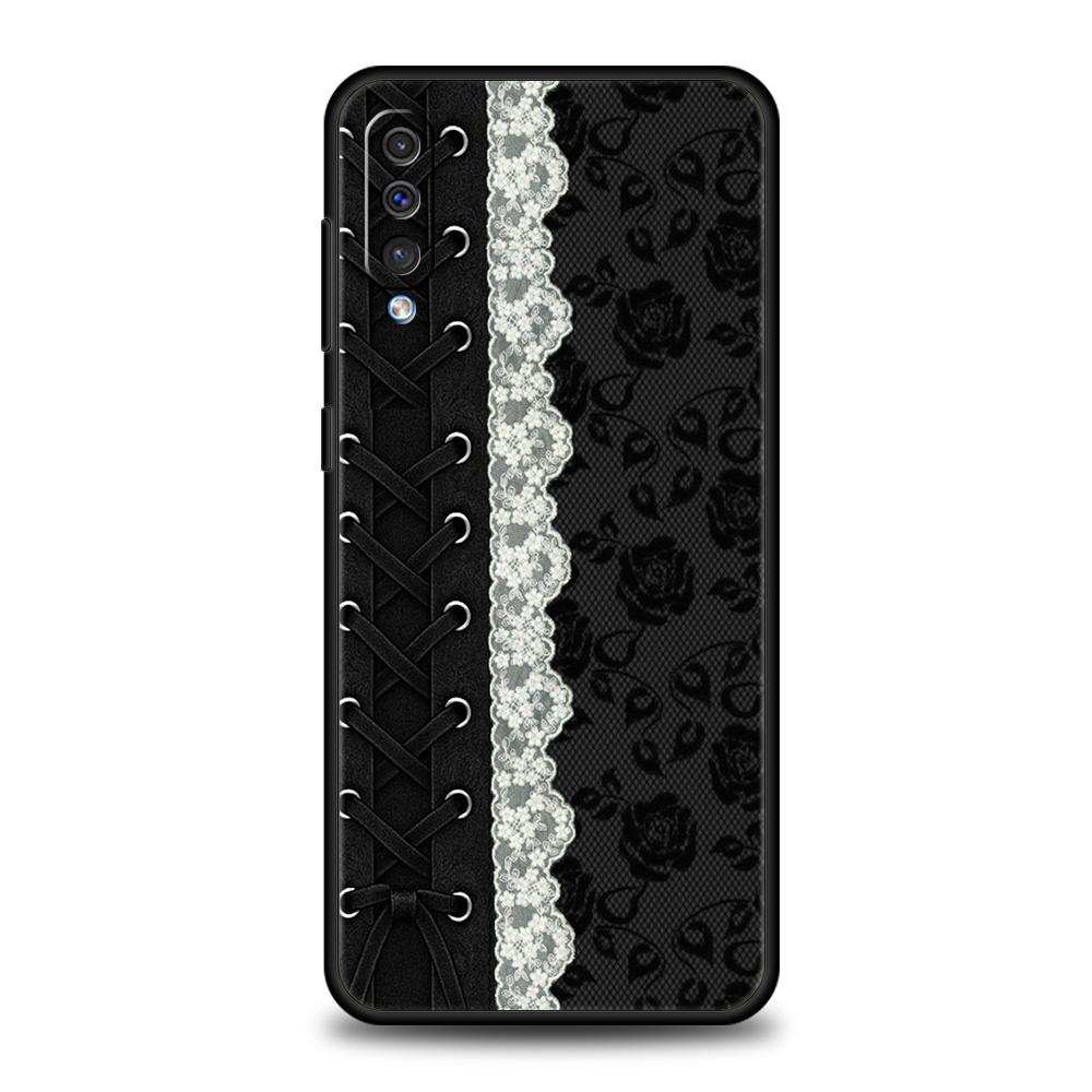 Крутая девчонка в кружевном стиле Чехол для телефона для Samsung Galaxy A56 A36 A26 A16 A06 A54 A34 A24 A12 A14 A20 A22 A52 5G Мягкий ТПУ Чехол Fundas