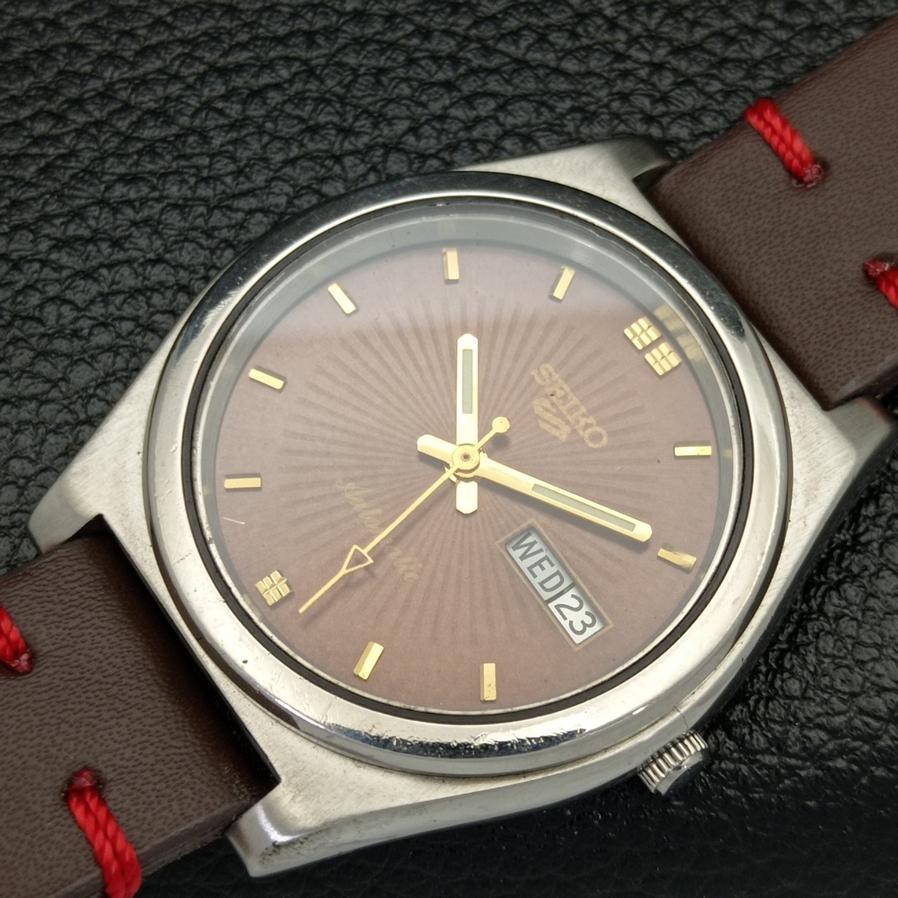 Б/У SEIKO 5 AUTO 6309B ЯПОНИЯ МУЖСКИЕ D/D КОРИЧНЕВЫЕ ЧАСЫ 608a-a315117-2