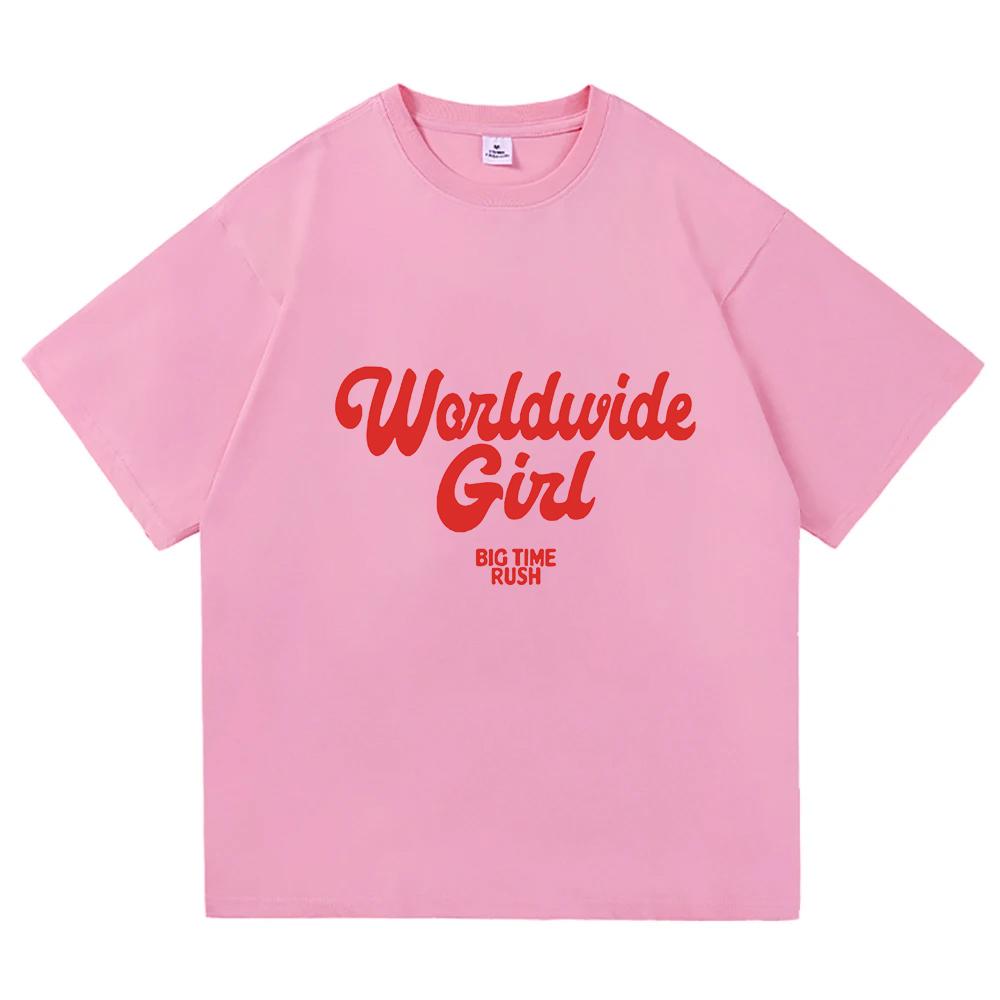 BTR WORLDWIDE Tshirt Big Time Rush Band Graphic TEE Cotton Loose Men Women T-shirt Casual Unisex Streetwear Hip Hop Male T Shirt