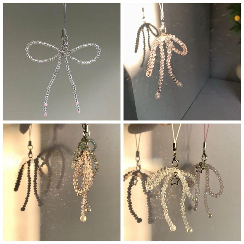 Butterfly Y2K Phone Lanyard Phone Charms Cellphone Chain Kawaii Bead Phone Pendant Schoolbag