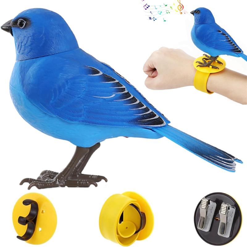 Игрушка-симулятор птицы на батарейках, поющие птицы, активируемые звуком и движением, с подвижной мышью и головой, игрушки для детского садового декора