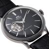 Orient Bambino Open Heart Мужские автоматические часы Черный циферблат Кожаный ремешок RN-AG0007B
