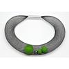 Necklace Ciambella Grande - Mesh and Apple Green Polymer