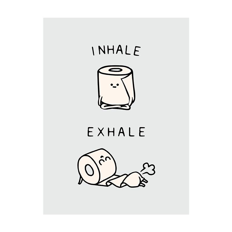 Неприятный запах юмористический постер для ванной комнаты минималистское настенное искусство абстрактная картина на холсте печать черно-белая картина для туалета декор туалетной комнаты