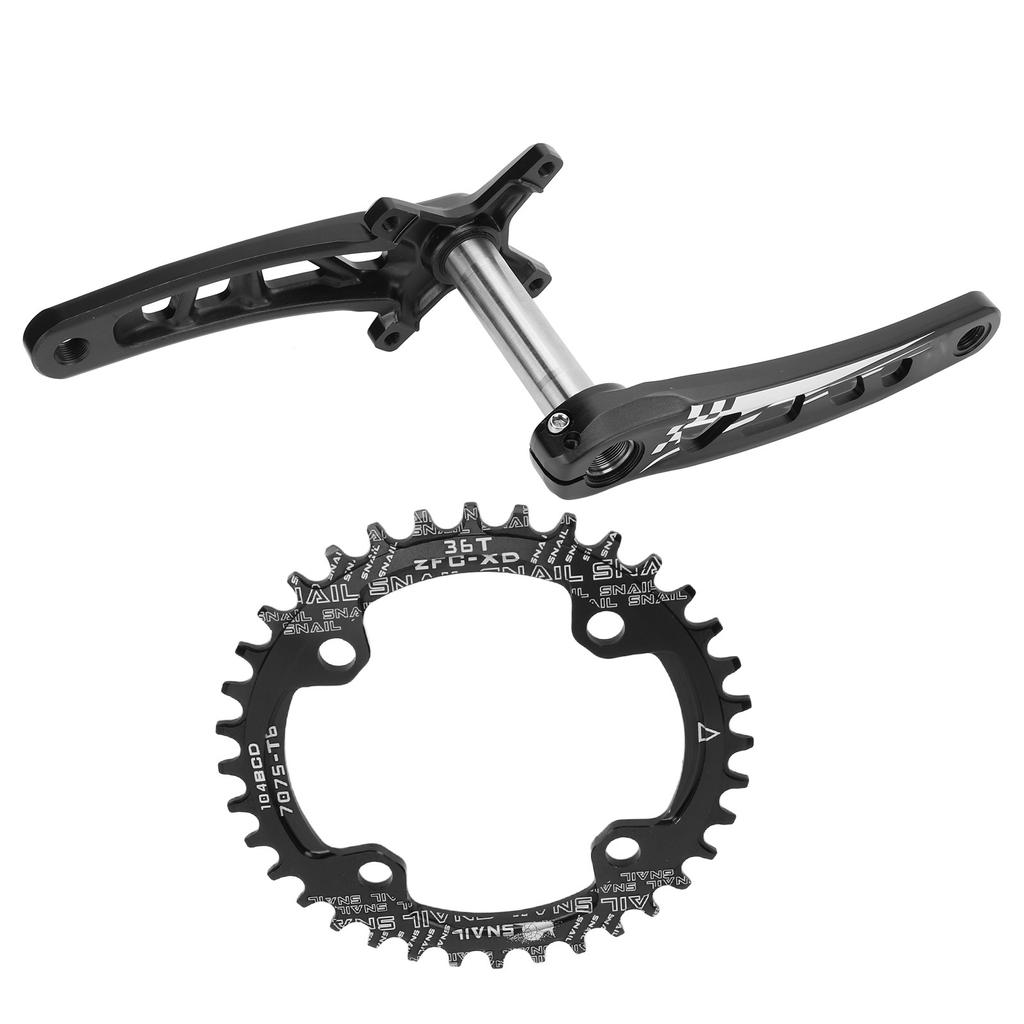 Велосипедная полая интегрированная шатунная система для горного велосипеда с 36 зубьями, модификация центрального вала, один диск