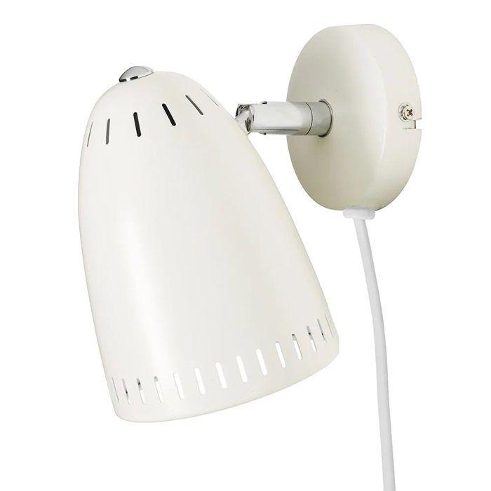 Applique murale - SUPERLIVING - Dynamo - Métal blanc mat - Abat-jour pivotant - Interrupteur intégré