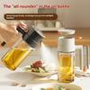 Стеклянный распылитель для наливания, интегрированная масленка, кухонная бытовая фритюрница, емкость для распыления масла с масляной кистью, легко чистить, без масляной бутылки