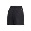 Adidas Sub Logo Shorts With Bold Logo Solid Color Straight Leg Elastic Waist Sports Casual Shorts Women Shorts Black GL5629
